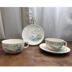 Wildflower By Crooksville Vintage Cup & Saucer Set Discontinued Crafted in USA